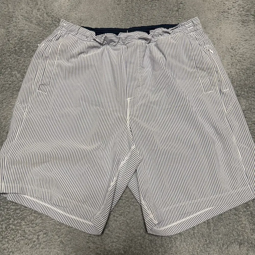 Birddogs Shorts Mens XXL Blue Striped Boom for Your Boomstick Classic Lined